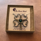 Four Leaf Clover Necklace or Brooch