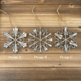 Horse Shoe Nail Snowflake Ornaments