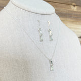 Sterling Pony Nail Dressage Style Necklace and Earrings