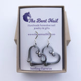 Pony Nail Heart Earrings