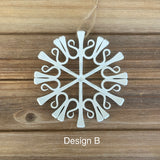 White Classic Snowflake with Crystals