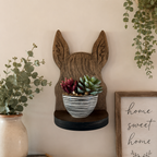 Between The Ears Equestrian Home Decor Horse Ears Wall Shelf Rustic Plant Holder Farmhouse Style Wooden Succulent Display Barn Aesthetic Mounted Planter Between Ears Design Rider Gift Housewarming Present Horse Lover Gift Country Home Accent Stable Wall