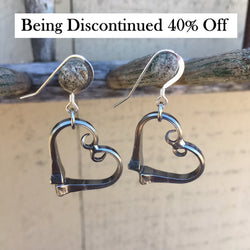 Pony Nail Heart Earrings