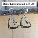 Pony Nail Heart Earrings