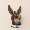 Farmhouse Wall Plant Holder Rustic Mule Ear Shelf Design Equestrian Home Decor Wooden Organizer Between The Ears Shape Trail Rider Gift Barn Wall Accent Laser Cut Wood Country Living Essential Housewarming Present Animal Themed Display