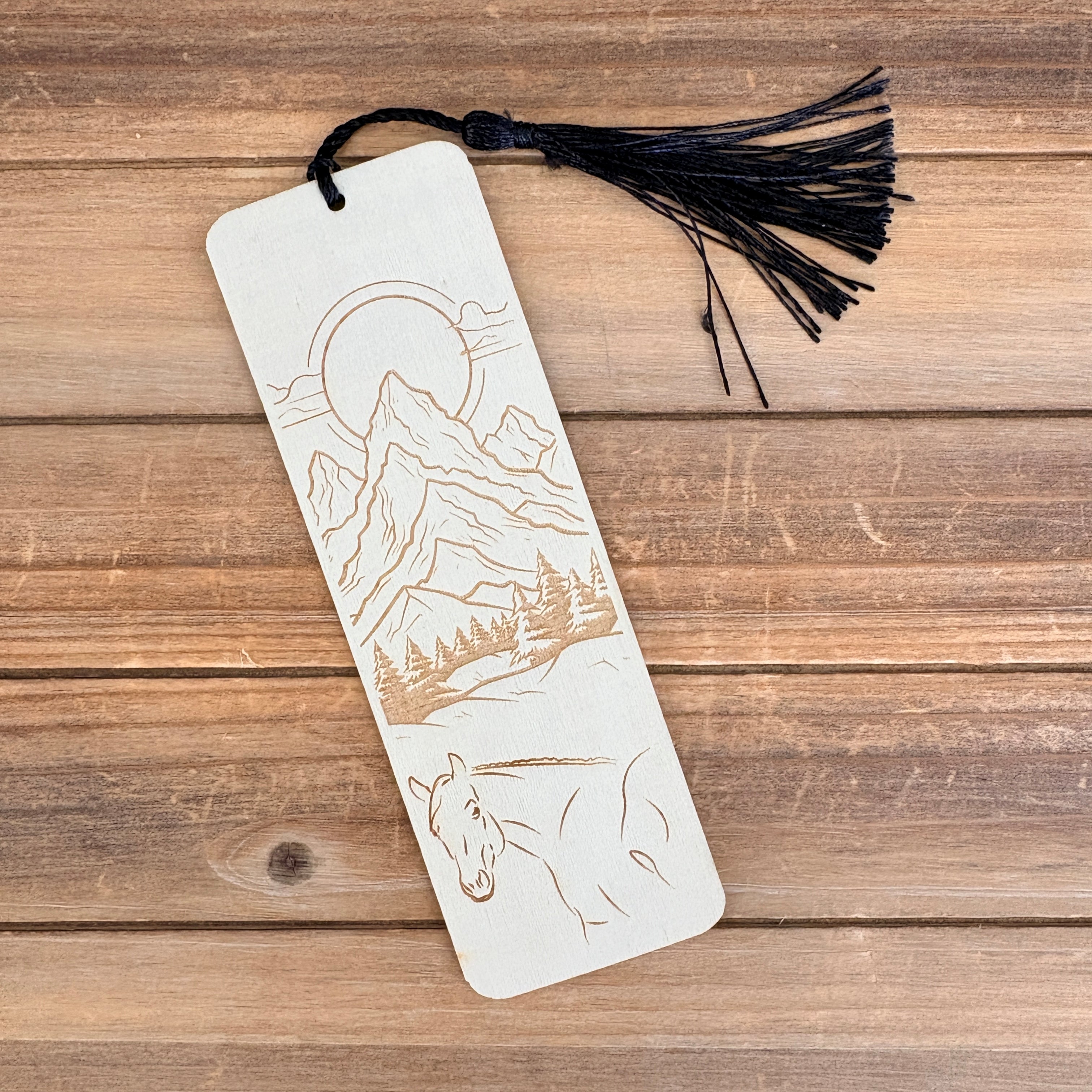 Mountain Horse Sunset Bookmark