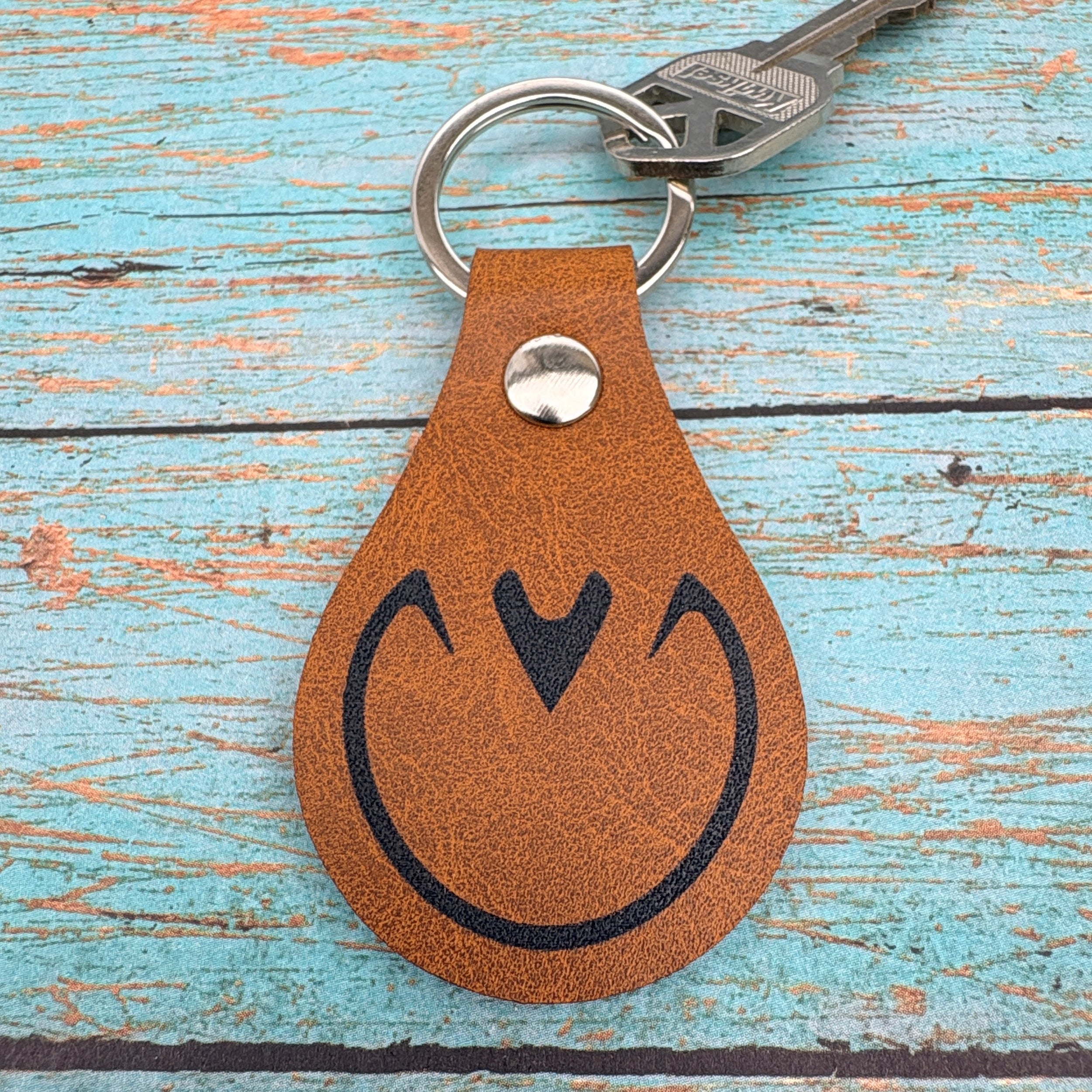 Hoofprint Leatherette Keychain