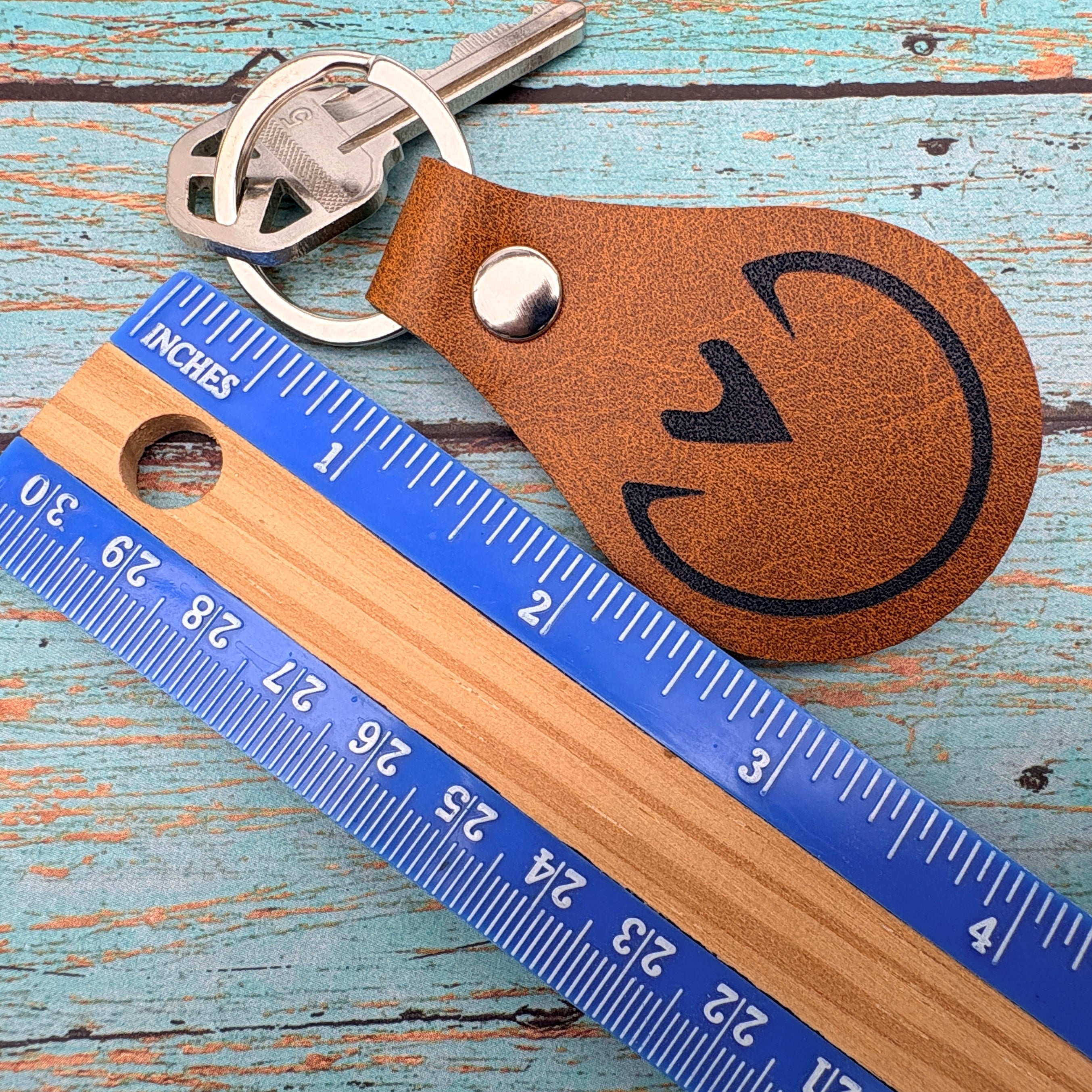 Hoofprint Leatherette Keychain