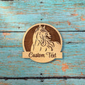 Custom Text Magnet with Horse