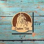 Custom Text Magnet with Horse