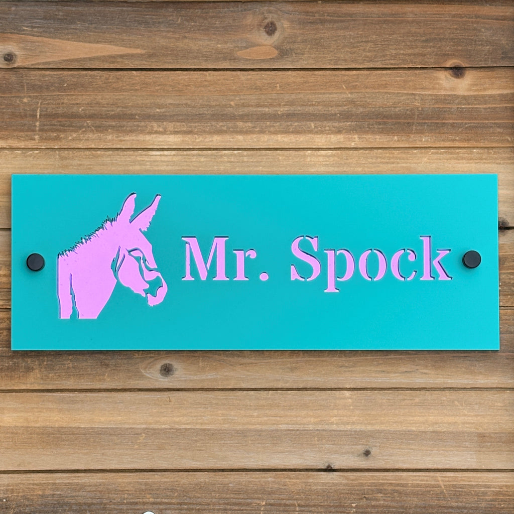 Mule Stall Name Sign