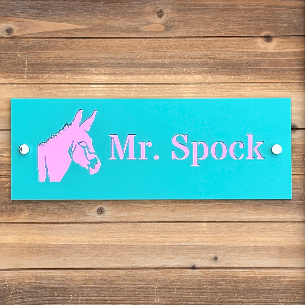 Mule Stall Name Sign