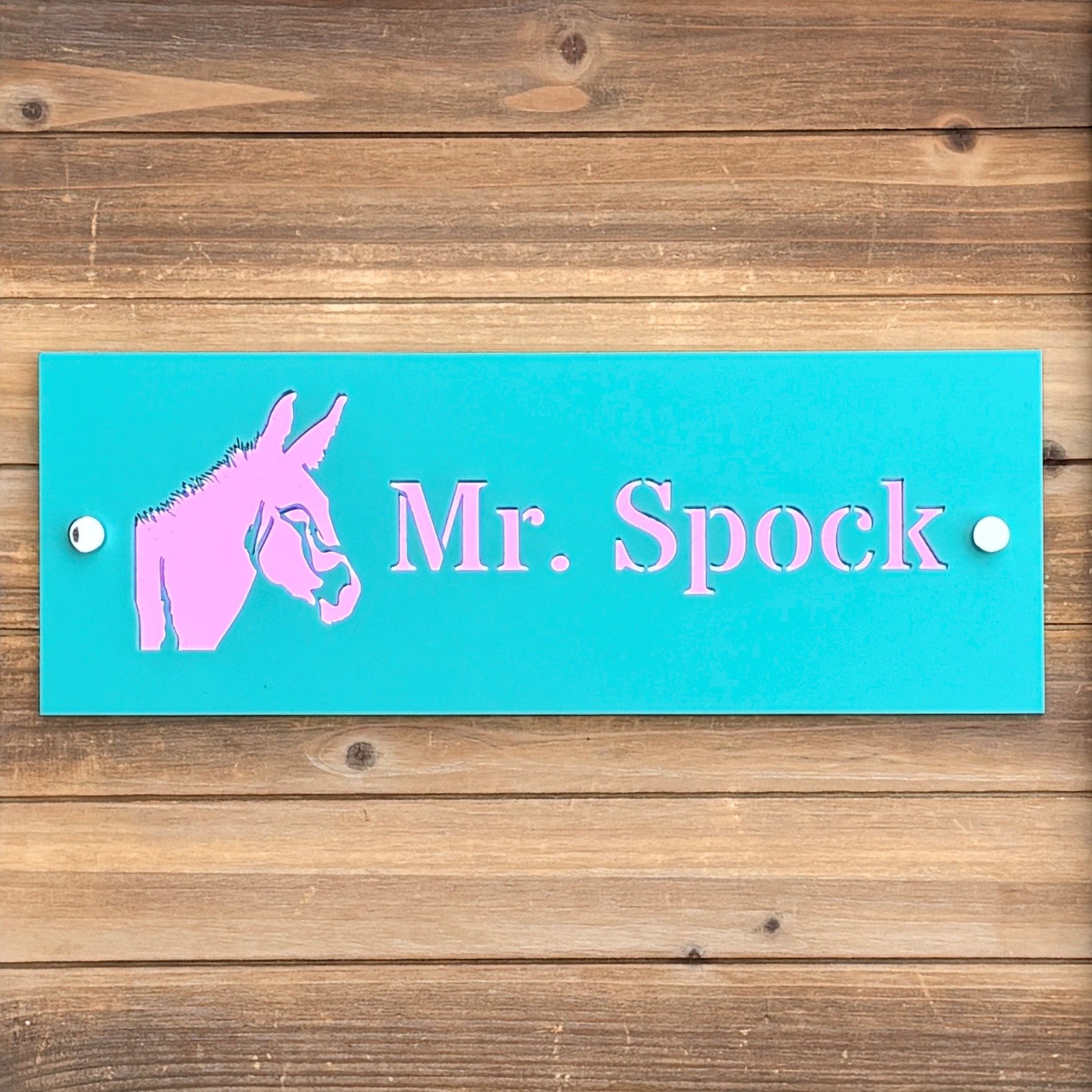 Mule Stall Name Sign