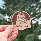 Custom Text Magnet with Horse