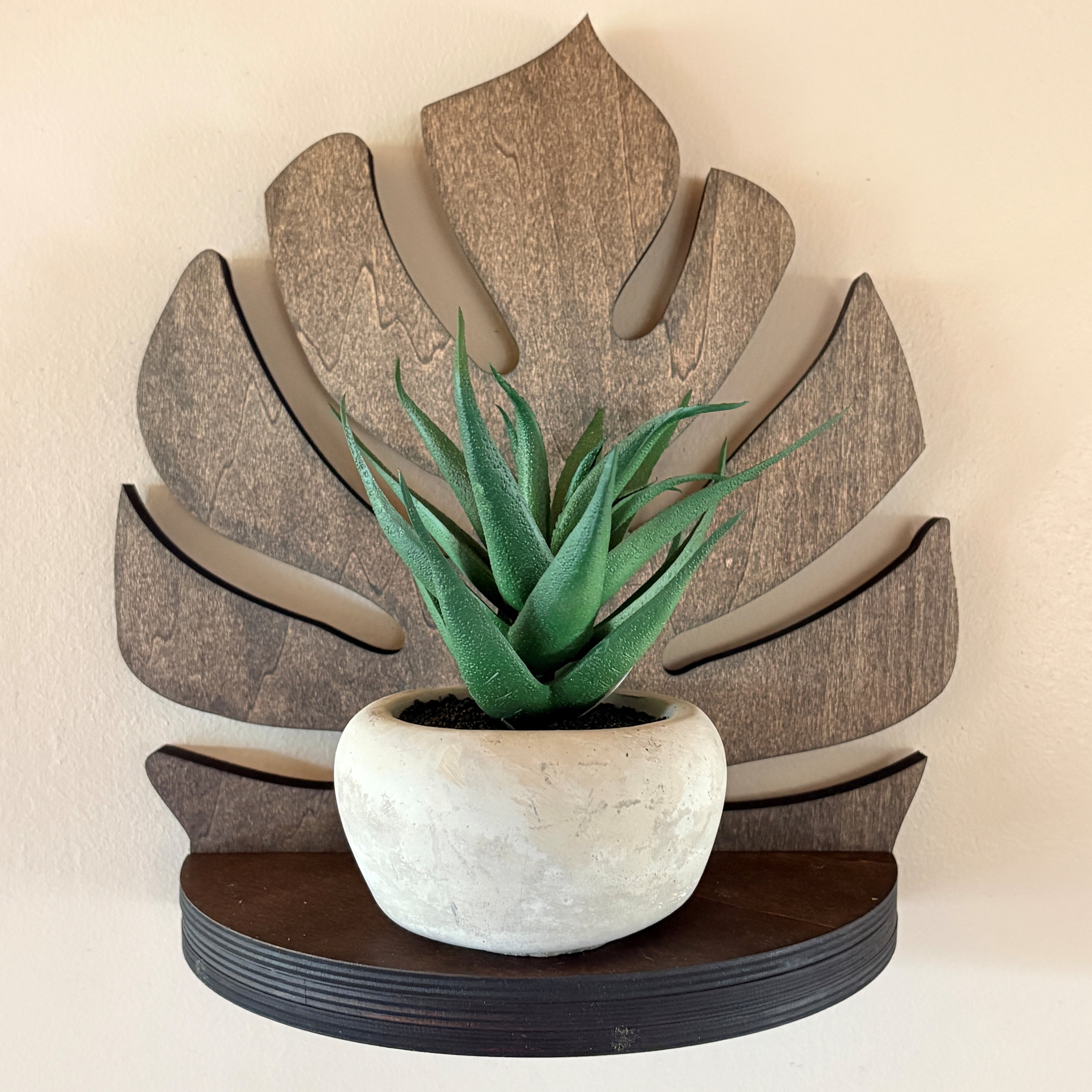 Monstera Leaf Plant Shelf