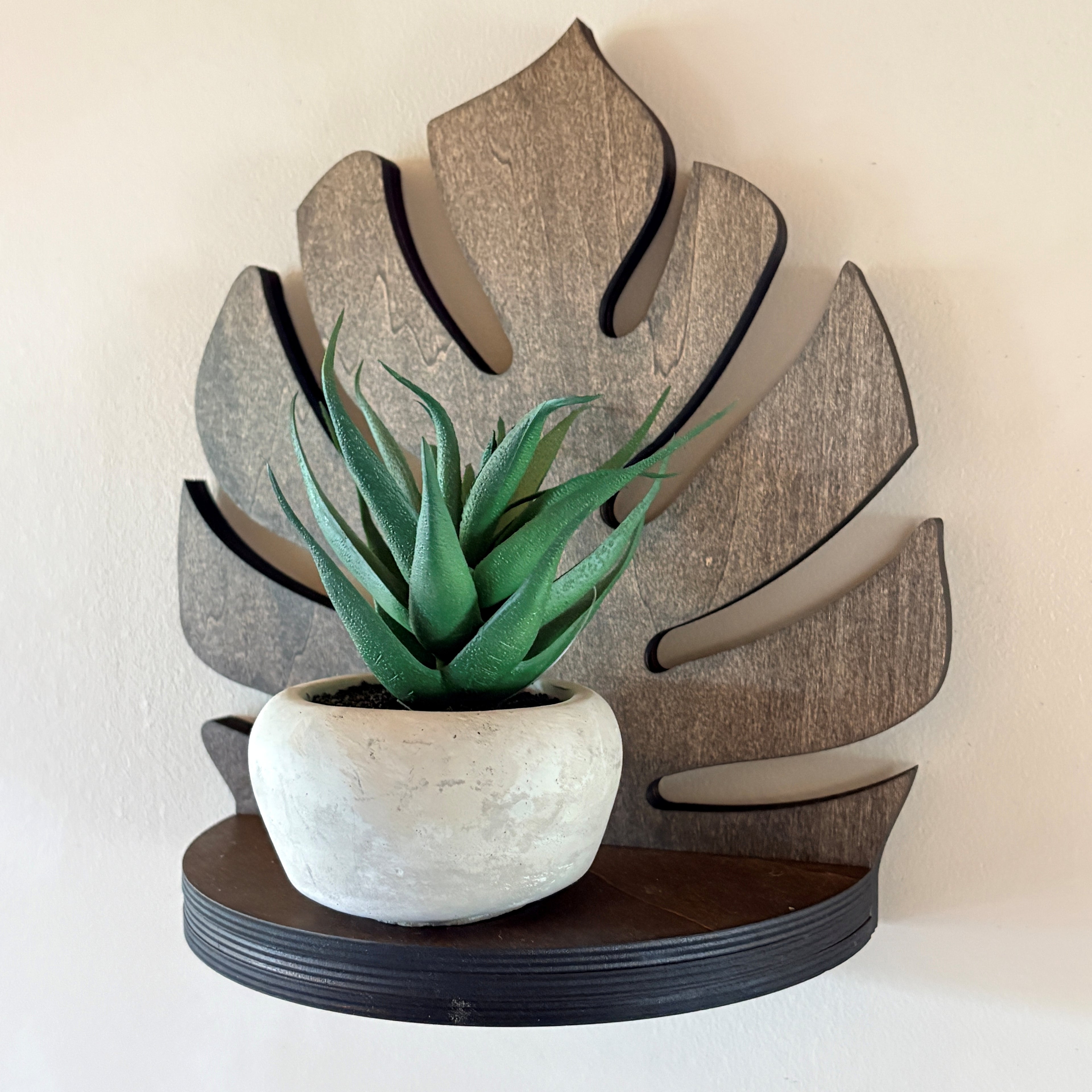 Monstera Leaf Plant Shelf