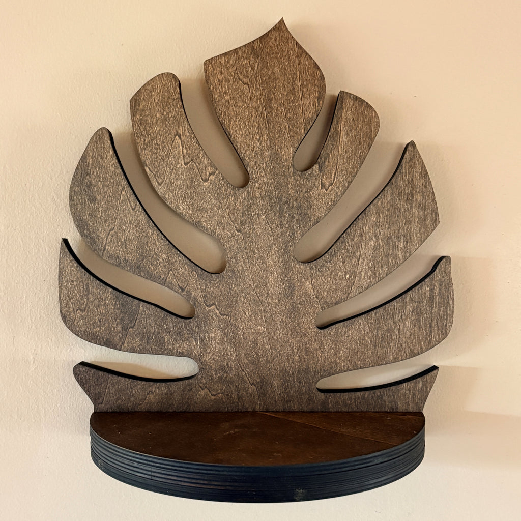 Monstera Leaf Plant Shelf