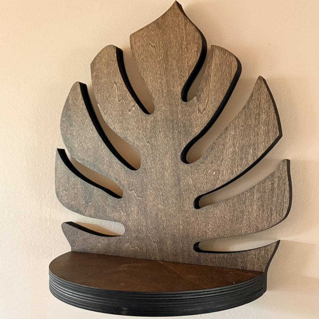 Monstera Leaf Plant Shelf