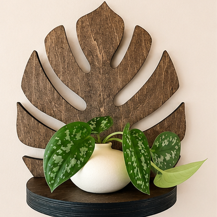 Monstera Leaf Plant Shelf