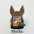 Farmhouse Style Wall Shelf Rustic Horse Ears Plant Holder Wooden Succulent Display Barn Aesthetic Home Accent Equestrian Gift Mounted Planter Between Ears Design Housewarming Present Horse Lover Gift Country Home Stable Decor Rider Present