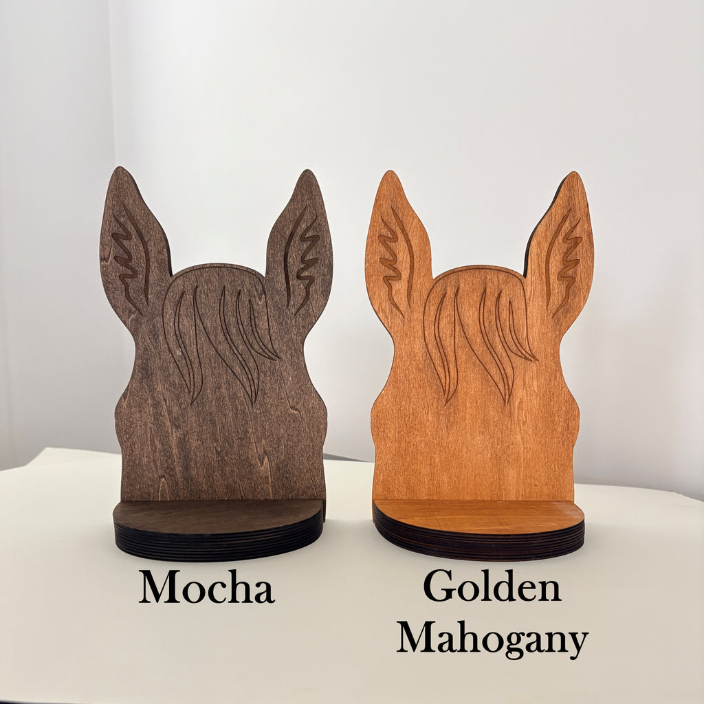 Rustic Wall Shelf Plant Holder Horse Ears Design Farmhouse Wood Succulent Display Equestrian Home Accent Barn Style Mounted Planter Small Plant Shelf Housewarming Gift Horse Lover Present Country Home Stable Decor Wooden Wall Mount Rider