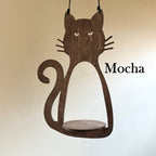 Vertical Garden Solution Cat Shaped Plant Holder Wall Mounted Indoor Display Wooden Succulent Planter Hanging Home Garden System Space Saving Design Natural Basswood Material Feline Silhouette Mount Indoor Plant Lover Essential Practical