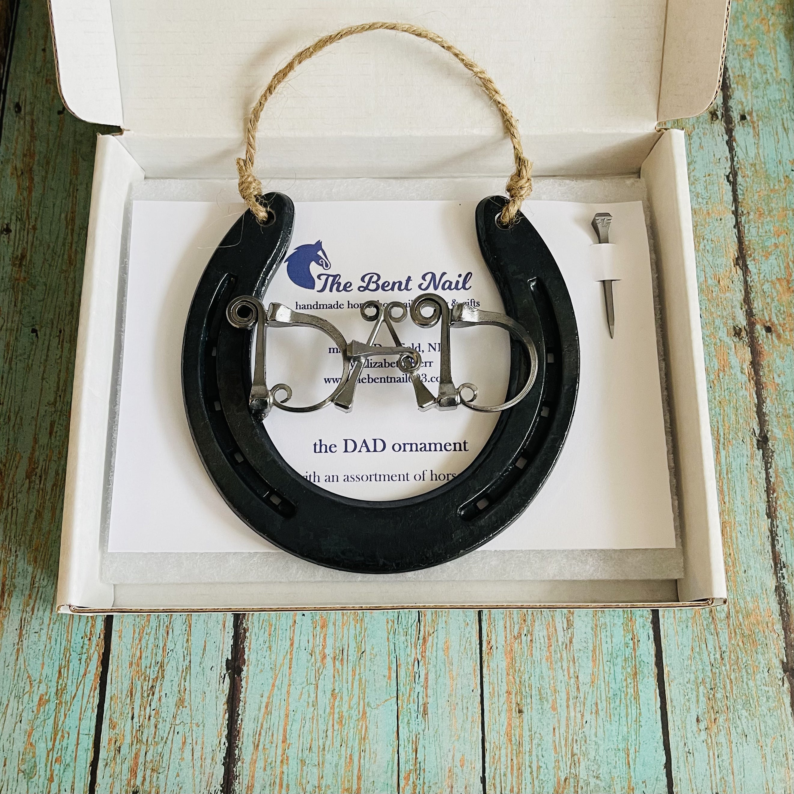 Mom or Dad Horseshoe Wall Hanging