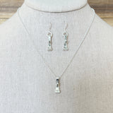 Sterling Pony Nail Dressage Style Necklace and Earrings