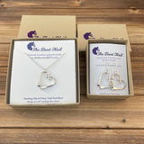 Sterling Pony Nail Heart Necklace and Earrings