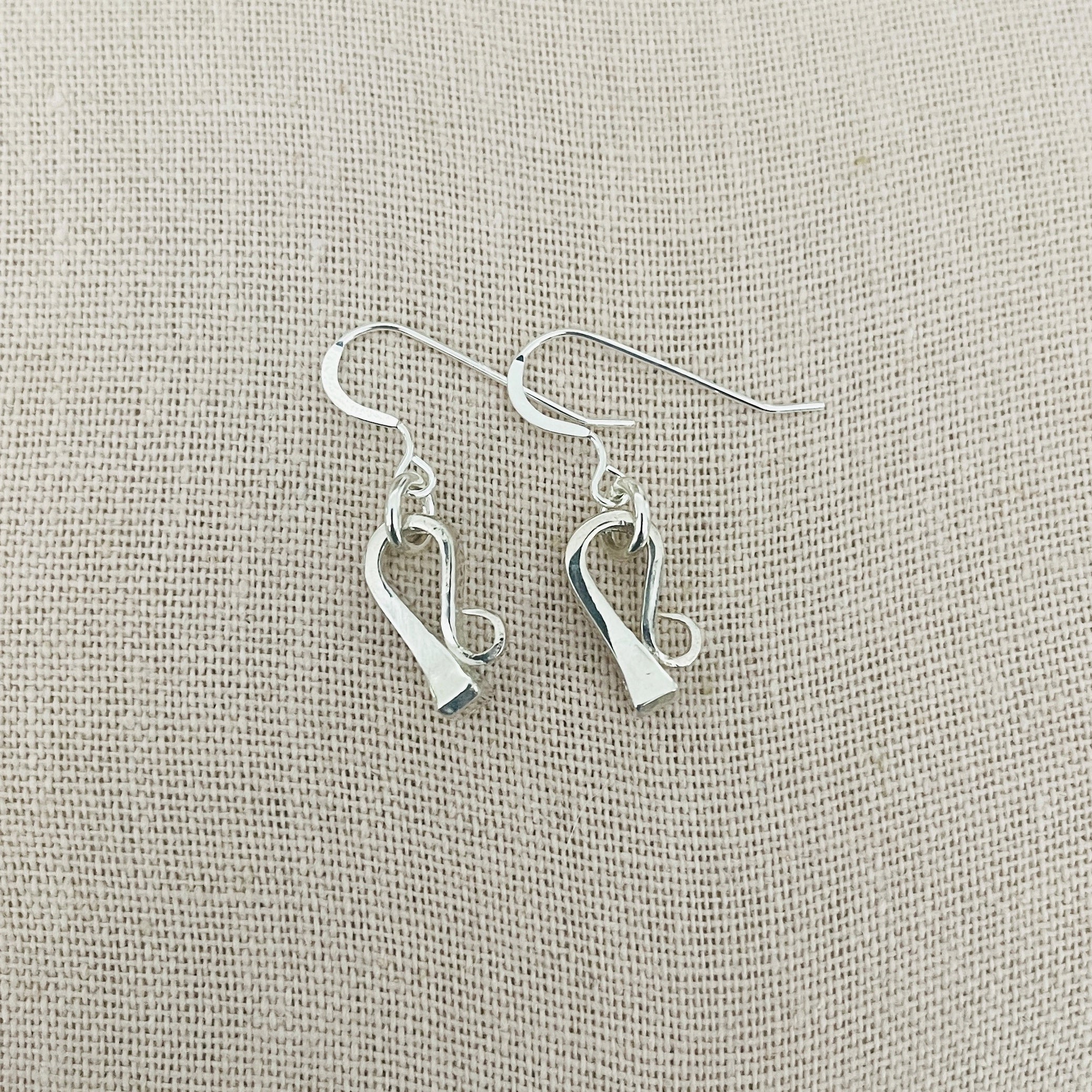 Sterling Pony Nail Hunter Style Necklace and Earrings