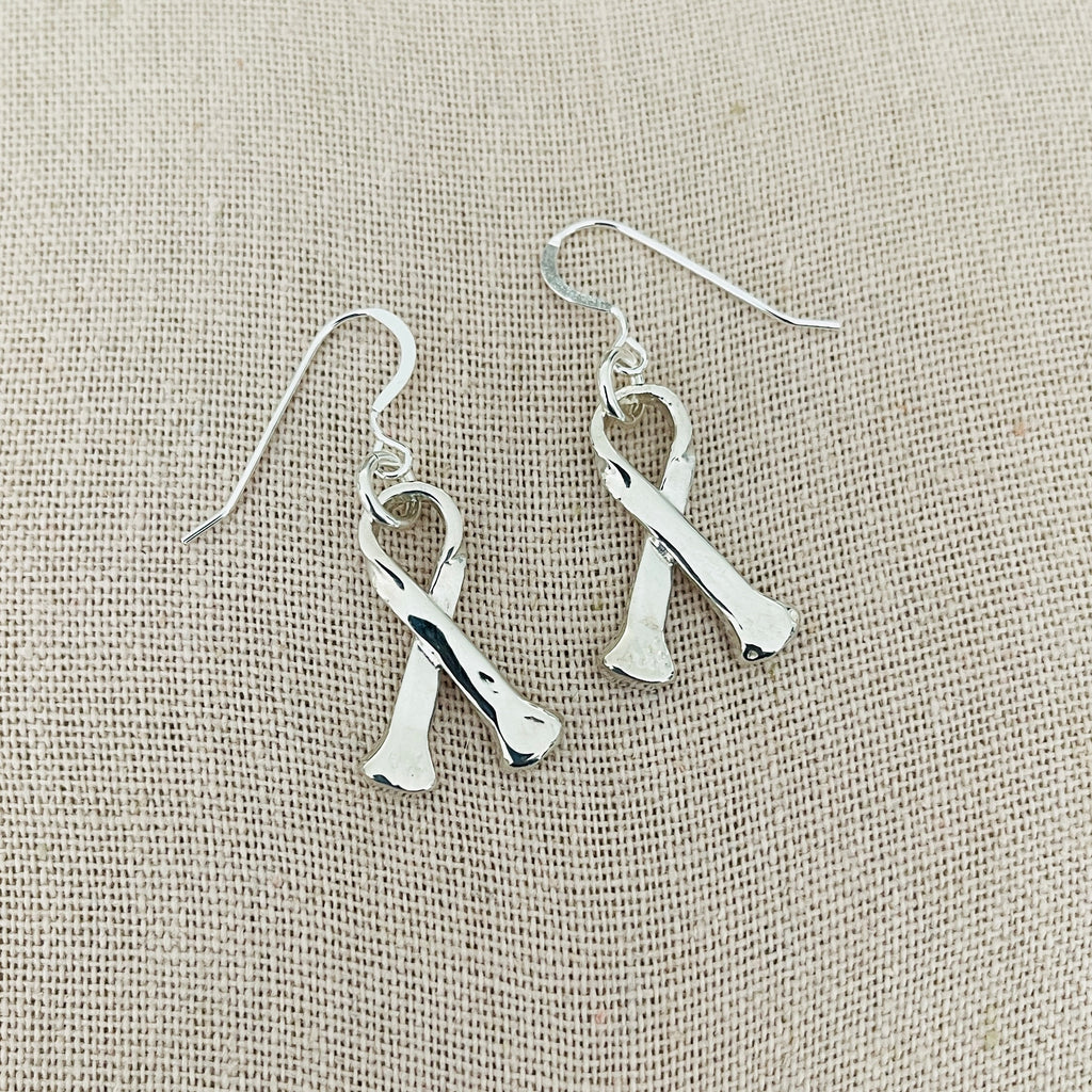 Sterling Pony Nail Awareness Necklace and Earrings