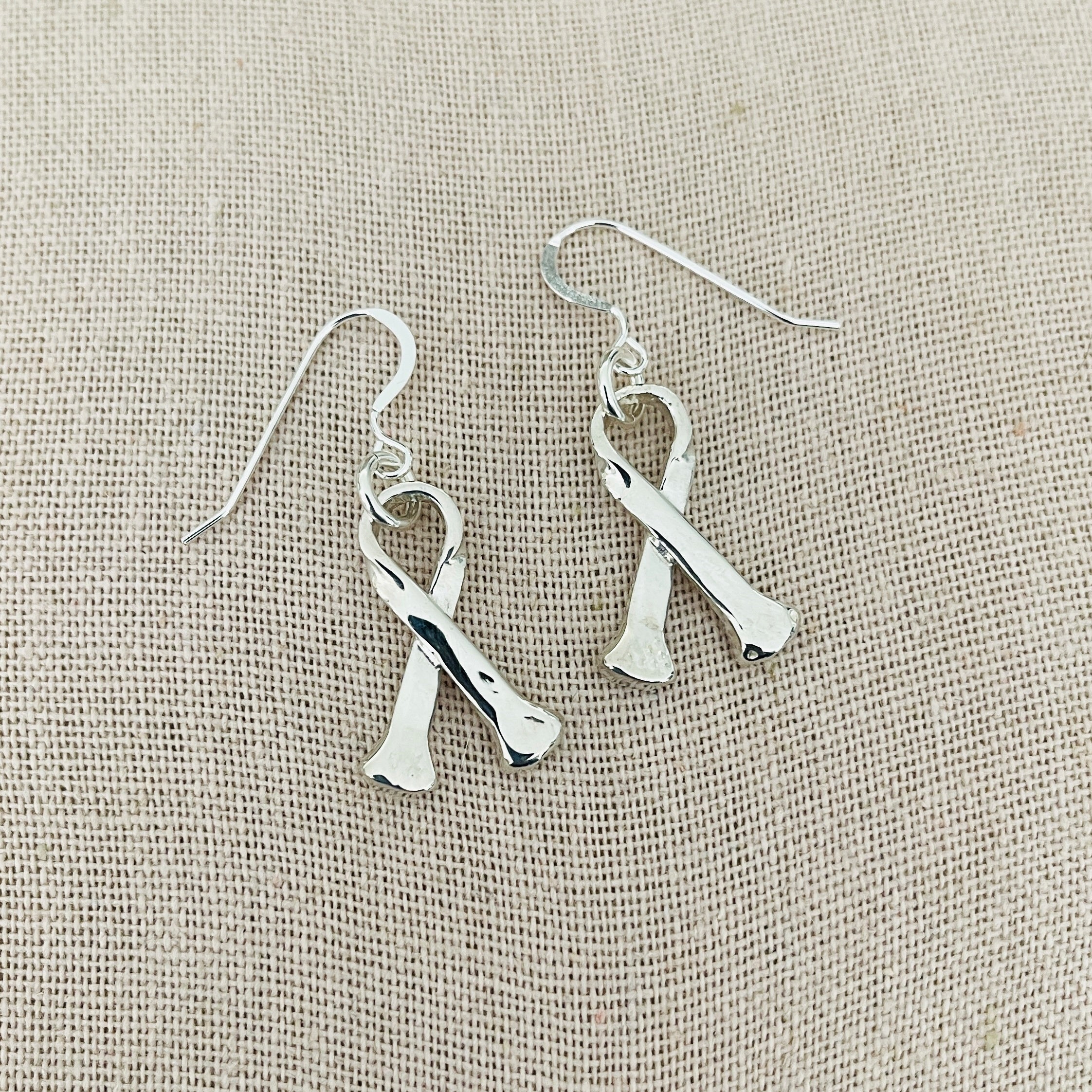 Sterling Pony Nail Awareness Necklace and Earrings