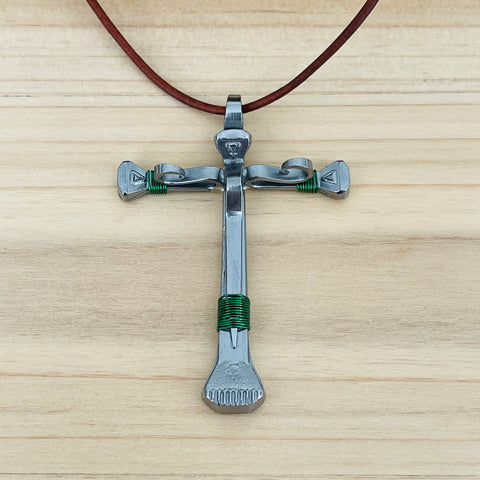 Brown Horseshoe Nail Cross Necklace – Horseshoe Crosses