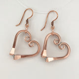 Pony Nail Heart Earrings