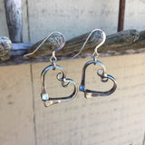 Pony Nail Heart Earrings