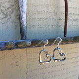 Pony Nail Heart Earrings